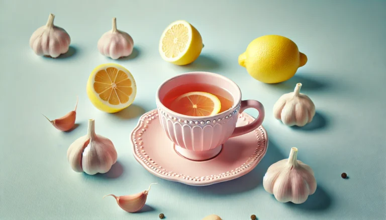 Chá para tosse com alho e limão